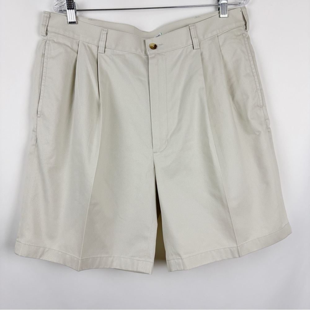 Jos. A. Bank Light Khaki Pleated Front Shorts 36W